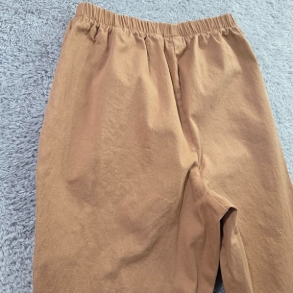 Denim & Co Cropped Pants Womens Medium Camel Elastic Waist Pull On Pockets Ankle - Picture 12 of 12